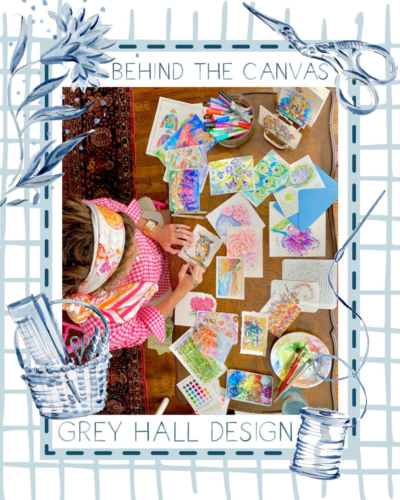 Behind the Canvas - Grey Hall Design - Penny Linn Designs