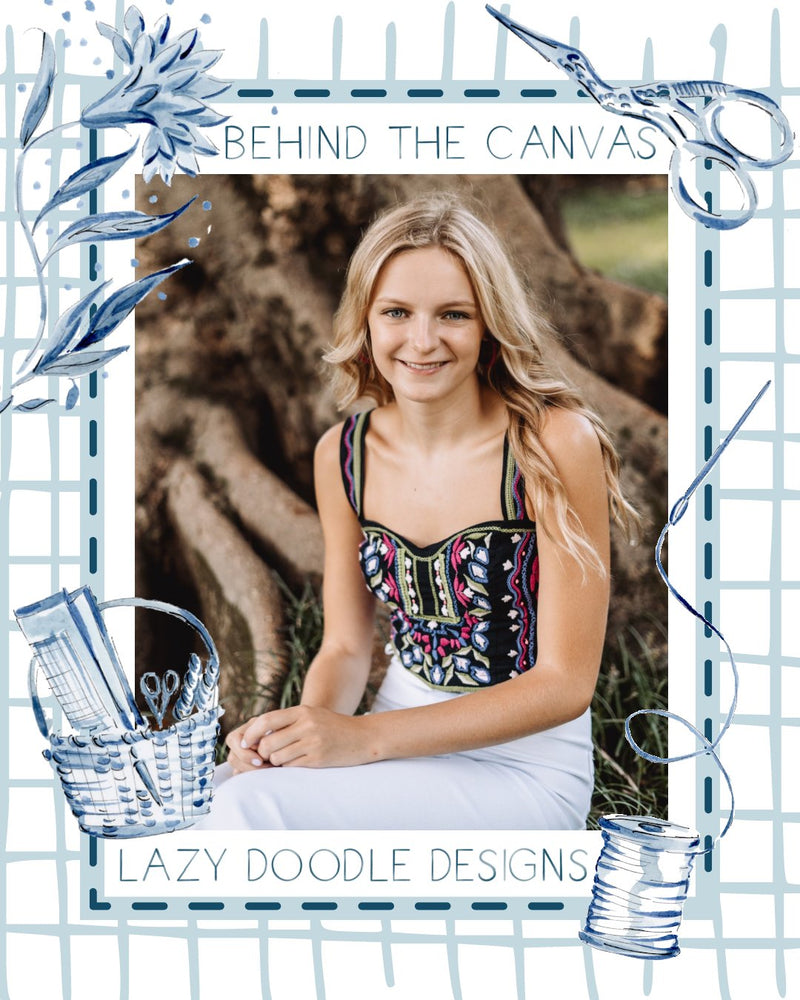 Behind the Canvas - Lazy Doodle Designs - Penny Linn Designs