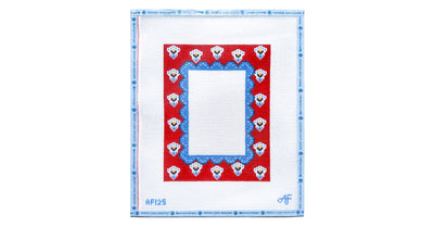 4x6 Red and Blue Frame - Penny Linn Designs - Anne Fisher Needlepoint