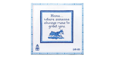 Home...Where the Corgi Runs to Greet You - Penny Linn Designs - The Plum Stitchery