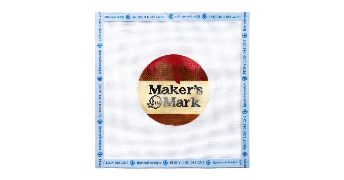 Maker's Mark ROUND - Penny Linn Designs - Elm Tree Needlepoint Designs