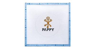 PAPPY VAN WINKLE KEY LOGO - Penny Linn Designs - Elm Tree Needlepoint Designs