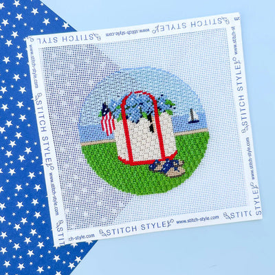 Patriotic Tote Bag - Penny Linn Designs - Stitch Style Needlepoint