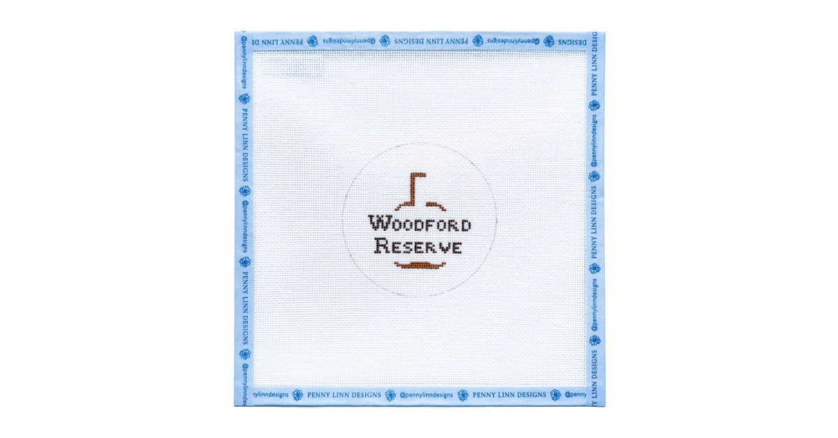 WOODFORD RESERVE ROUND - Penny Linn Designs - Elm Tree Needlepoint Designs