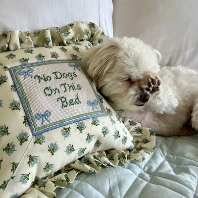 NO DOGS ON THIS BED - Penny Linn Designs - SLS Needlepoint