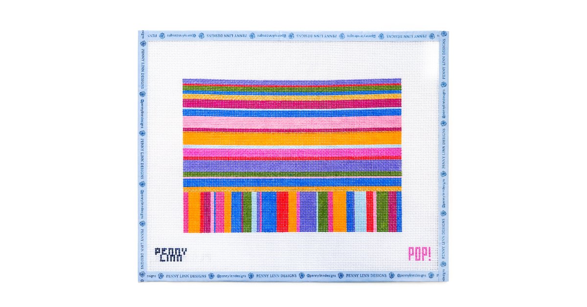 STRIPES MEET BRIGHT - Penny Linn Designs - POP! NeedleArt